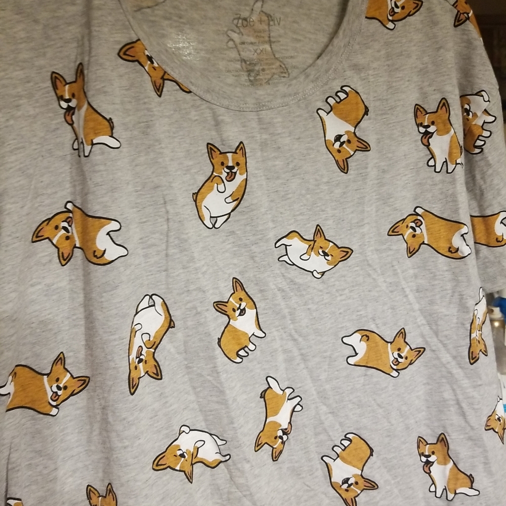 COPY - Zoe @ Liv tshirt corgis!!XXL